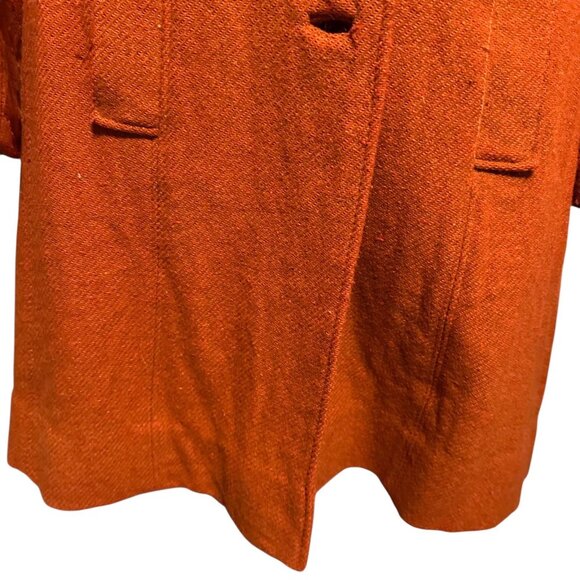Mondo Di Marco 1970s Vintage Womens Wool Blazer Jacket Medium Orange Retro Lined - Picture 10 of 16
